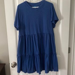 Old Navy XL 3 tiered dress blue